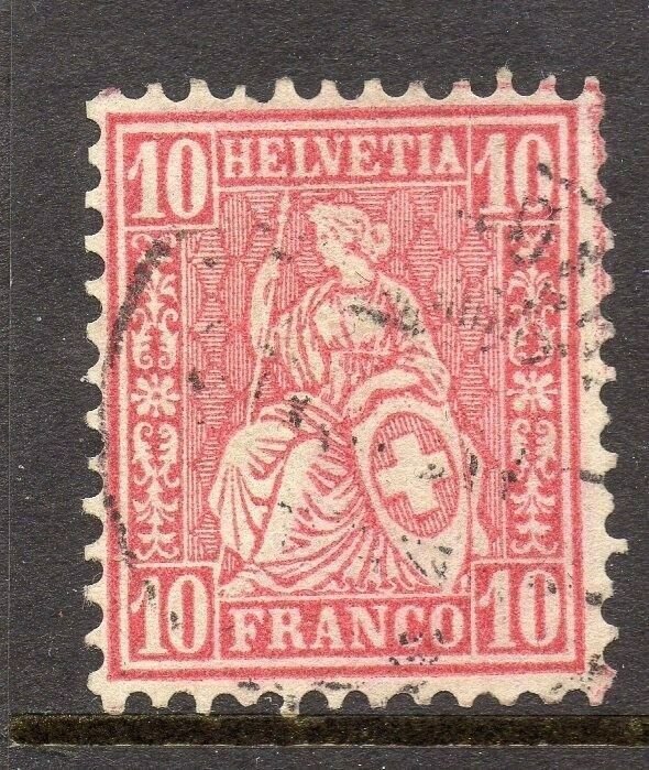 Switzerland 1860s Early Issue Fine Used 10c. Sitting Helvetia 121152