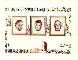 Yemen - Republic 1966 Builders of World Peace 4b imperf m...