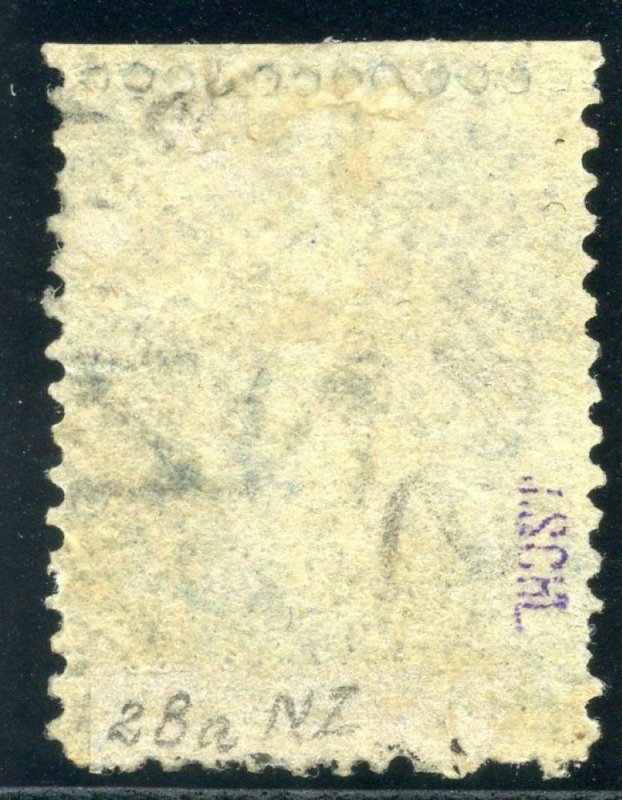 New Zealand 1864 QV 2d pale blue MLH. SG 107. Sc 28B.