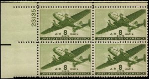 US #C26 8 TRANSPORT MNH UL PLATE BLOCK #23135 DURLAND $1.50