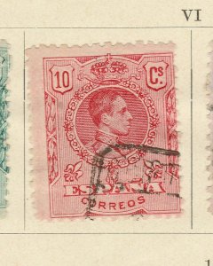 A5P58F277 Spain 1909-22 with blue control number on back 10c used-