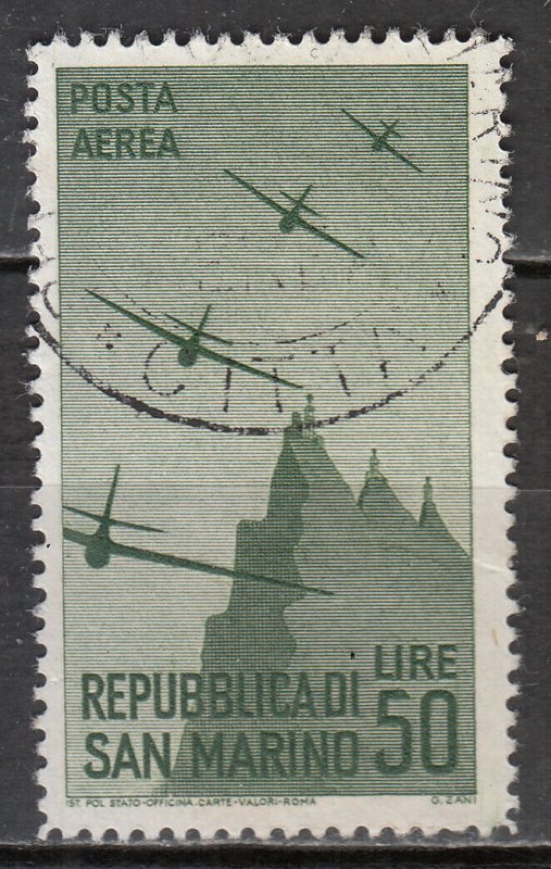 San Marino - 1946 air stamp Sc# C50  (7223)