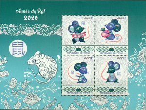 Lunar Year of the Rat 2019 China Art Zodiac MNH stamp set