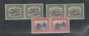 South West Africa 1945 Officials Collection SGO18 (x2) SGO19 MNH J7889