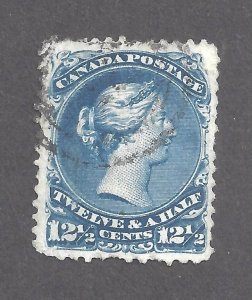 Canada # 28v MINT 12 1/2c BLUE LARGE QUEEN BOTHWELL PAPER BS30005