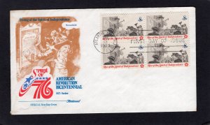 1477 Posting a Broadside, FDC blk/4 Fleetwood cachet