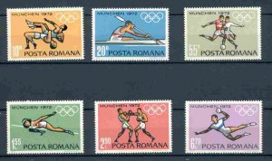 Romania - 1972 - Mi. 3012-17 (Olympics) - MNH - AE024