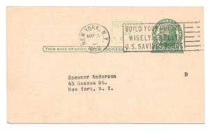 UX39 Illustrated Philatelic Advertising Postal Card J H Stolow Stamps New York