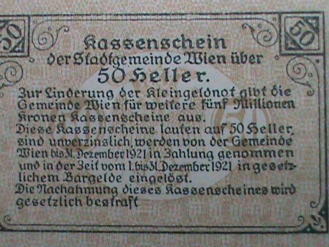 GERMANY-1921 NOTGELD- 100 YEARS OLD ANTIQUE MONEY # 75 MINT-VF-HARD TO FIND