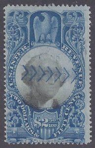 US Scott #R124 cut cancel used F-VF