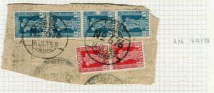 INDIA; Early GVI issue + POSTMARK on fine used value, Field PO 676