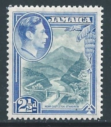 Jamaica #120 NH 2 1/2p George VI, Scene Near Castleton