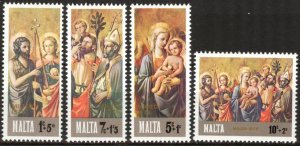 Malta 1976 Christmas set of 4 MNH
