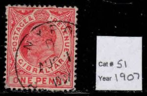 Gibraltar #51 ~ King Edward VII ~ Used (1907)