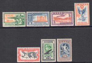 1933 GREECE, Airmail No. 8/14 - Miscellaneous Subjects - MNH**