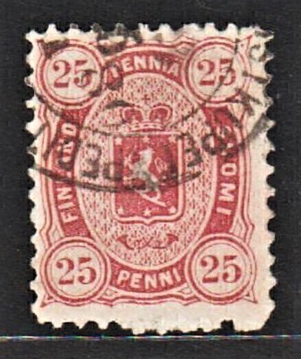 Finland 1879 Knife-wielding Lion on Sled (25pen, Pf11)a F.Used CV$16
