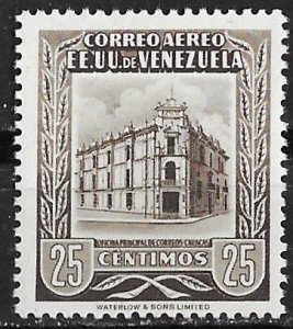 Venezuela # C568  Caracas Post Office Bldg.  25c.   (1)  Mint NH