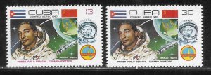 Cuba C324-C325 Joint Soviet-Cuban Space Flight set MNH