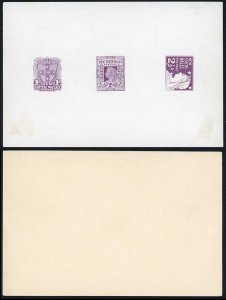 NEW SOUTH WALES SG288/95 1d 2d and 2 1/2d Die Proof in Reddish Lilac