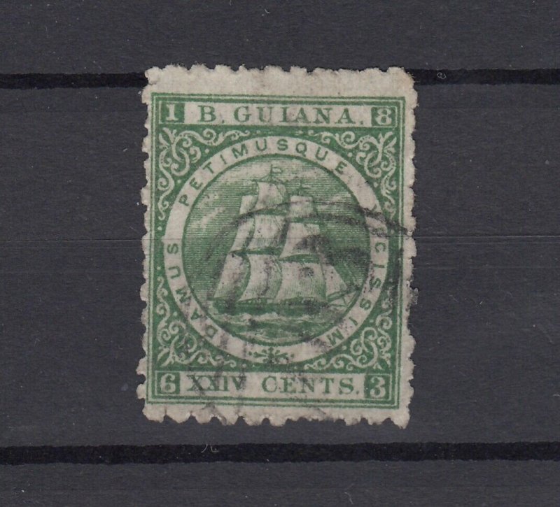 British Guiana 1863/76 24c Green VFU JK6167