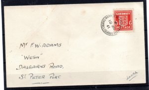 Guernsey 1941 1D Occupation Local Post Cover WS36994