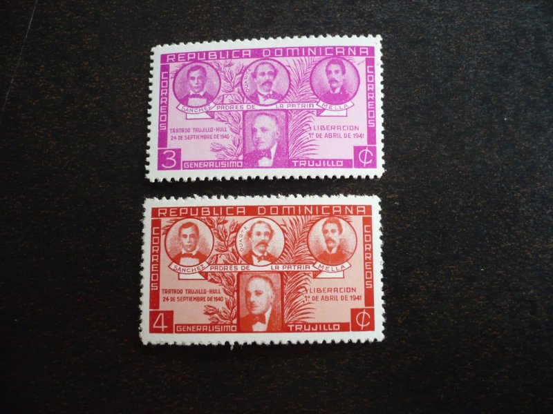Stamps - Dominican Republic - Scott# 369-370 - Mint Hinged Part Set of 2 Stamps
