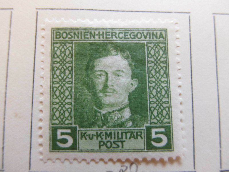 Bosnia & Herzegovina 1917 5h fine MH* stamp A13P18F69