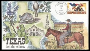 #2968 Texas Statehood Collins FDC