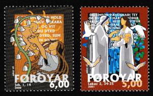 Faroe Is. Christmas issue 2001 2v SG#423-424 SC#407-408