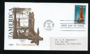 US C121 45c Air Mail Pre-Columbian America ADDR Artmaster cachet FDC