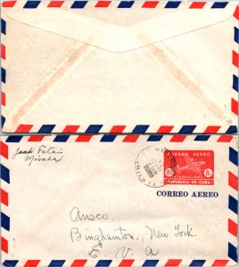 1949 Cuba (Oriente) Postal Stationary to United States ( Postal History ), 1949