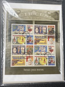 FDC 4898-4905 Circus Sheet Of 16 First Day Of Issued 2014