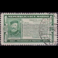 SAN MARINO 1932 - Scott# 145 Patriot Garibaldi 25c Used