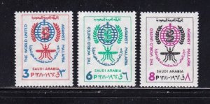 Saudi Arabia stamps #252 - 254, MNH, complete Mosquito set, CV $5.25
