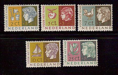 Netherlands Scott #  B259-63 Child Welfare 1953 MNH