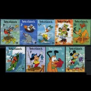 TURKS & CAICOS 1979 - Scott# 399-407 Disney Set of 9 NH