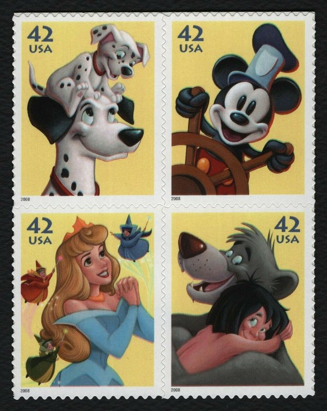 #4345a 42c Disney: Imagination, Ae-Tenant Block, Mint **ANY 5=FREE SHIPPING** 