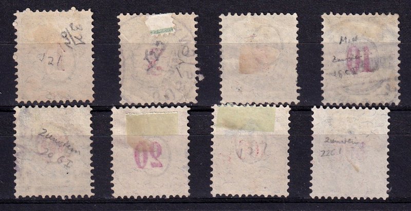 Switzerland -1884-97 -Postage Due VF Used # J21-J28