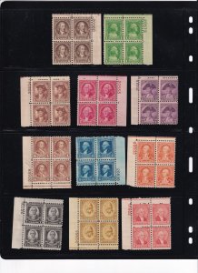 U.S.: Sc #704-714, Missing #715, Washington, MNH & MH (see description) (F32200)