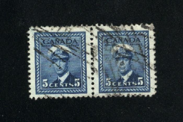 Canada #255  pair  used     PD