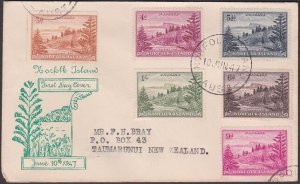 NORFOLK IS 1947 Ball Bay values to 1/- on FDC...............................X191