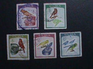 ​CUBA-1968 BEAUTIFUL LOVELY CUBA BIRDS USED VERY FINE WE SHIP TO WORLDWIDE