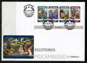 MOZAMBIQUE 2018  BOY SCOUTS  SHEET FIRST DAY COVER