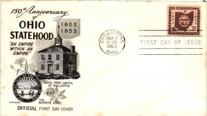 #1018 Ohio Sesquicentennial  - Fleetwood Cachet EV22