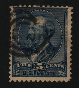 1888 Sc 216 used 5c indigo  CV $20