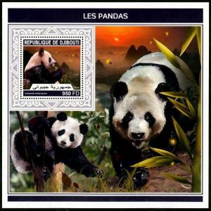 HERRICKSTAMP NEW ISSUES DJIBOUTI Pandas S/S