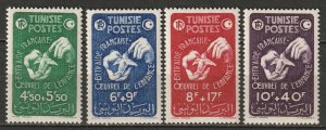 Tunisia 1947 Sc B99-102 set MLH*