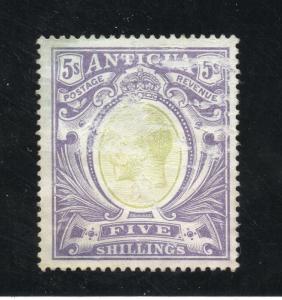 Antigua - SG# 51 MLH (scuff on face) / 5 Shilling -  Lot 0119170