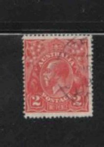 AUSTRALIA #28  1922  2p KING GEORGE V     F-VF USED