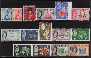 FIJI 1962 QEII Pictorial set 1d - £1 wmk crown CA (SG w12). MNH **.